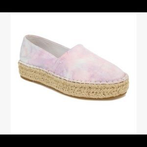 Anthropologie Splendid Laney Women’s Pastel Tie Dye Espadrille Size 8.5 NWT
